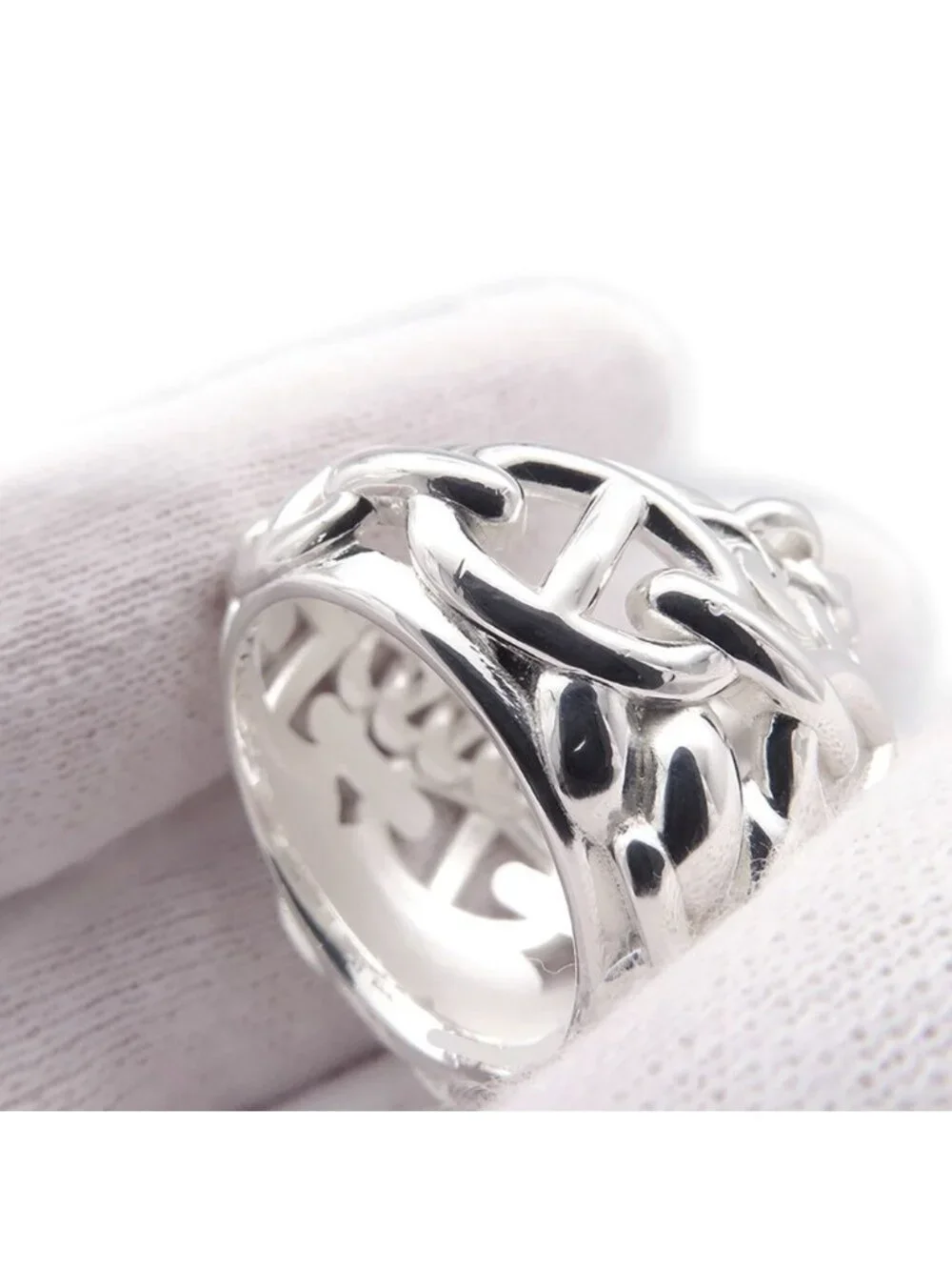 Hermes Ring Chaine D'ancre Multi Chain TGM Enchainee